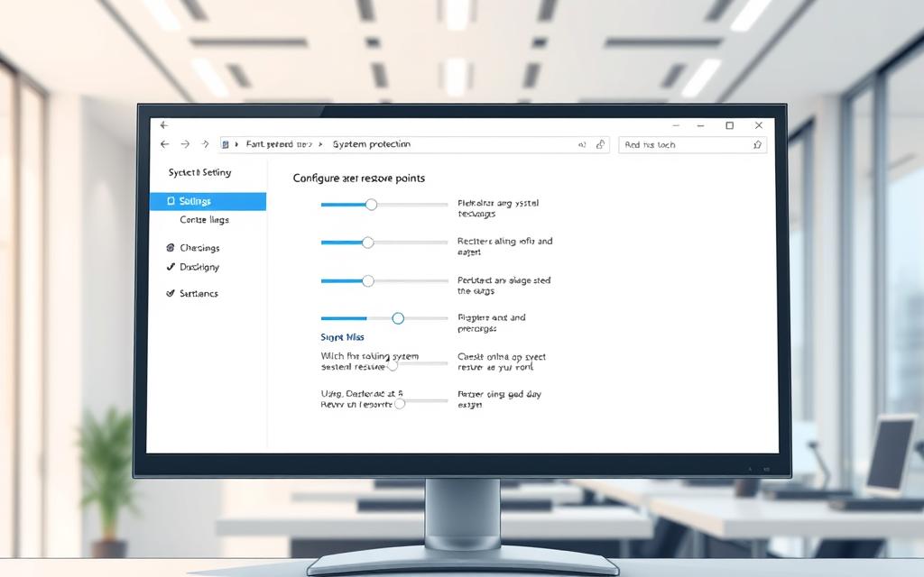system protection settings