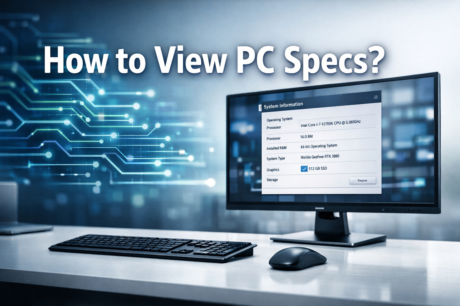 How to view pc specs?