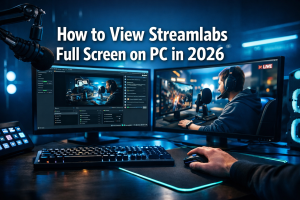 How to view your streamlabs in full screen on pc?