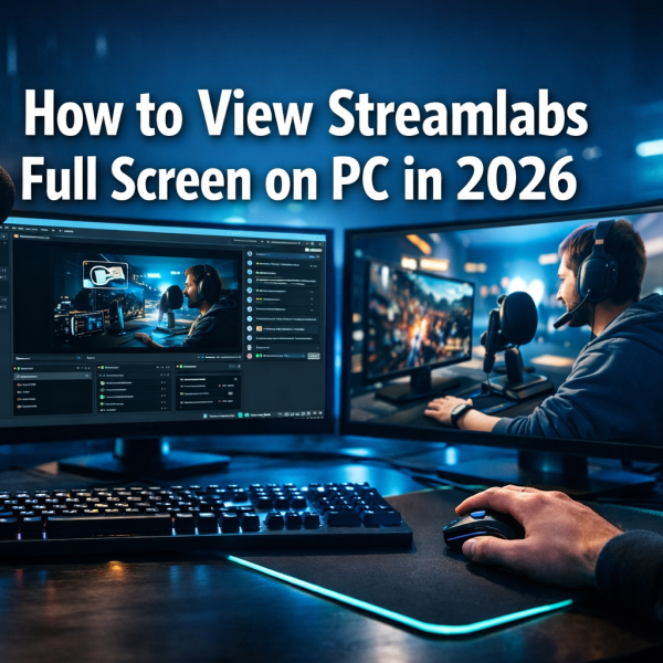 How to view your streamlabs in full screen on pc?