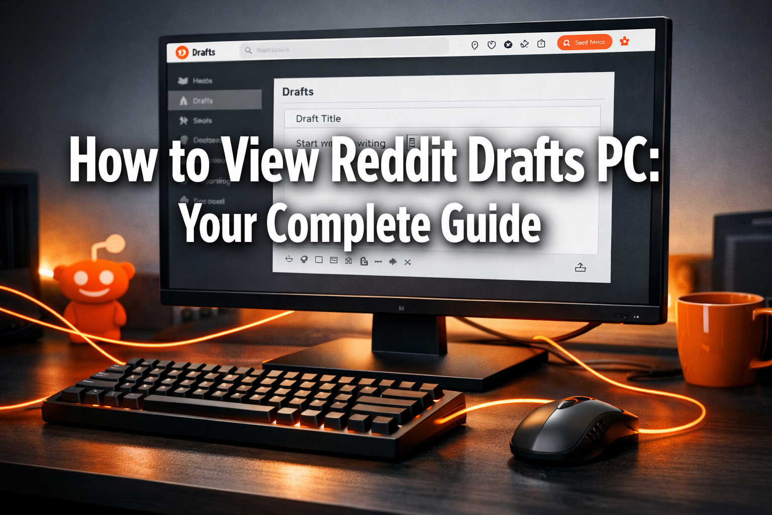 how to view reddit drafs pc