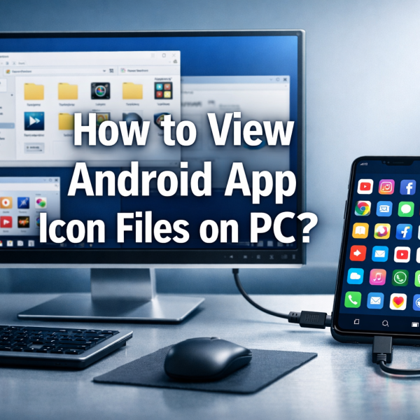 How to view android app icon files on pc?